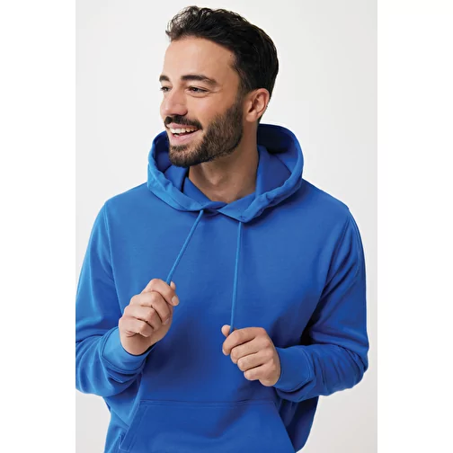 Sweat à capuche Iqoniq Rila Lightweight en coton recyclé, bleu roi, Image 15
