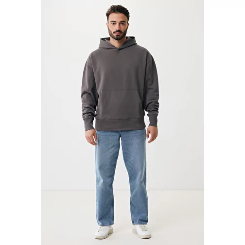 Iqoniq Yoho Hoodie Relax en coton recyclé, anthracite, Image 12