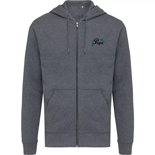Sweat à capuche zippé Iqoniq Abisko en coton recyclé, heather anthracite, Image 4