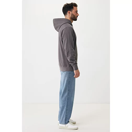 Iqoniq Yengo Hoodie avec poches latérales en rec. coton, anthracite, Image 14