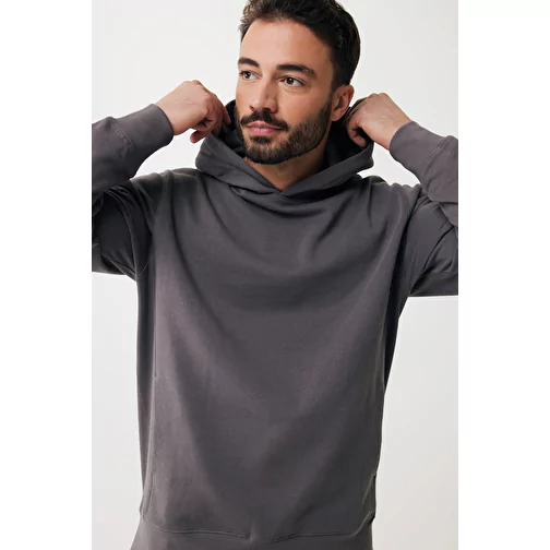 Iqoniq Yengo Hoodie avec poches latérales en rec. coton, anthracite, Image 16