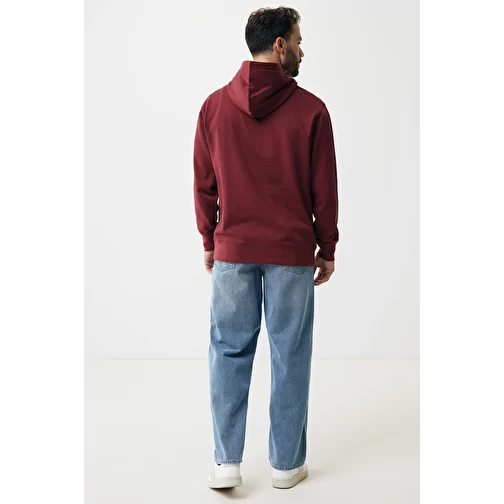 Iqoniq Yengo Hoodie avec poches latérales en rec. coton, bordeaux, Image 15