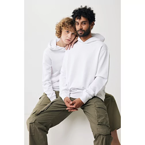 Sweat à capuche Iqoniq Yengo avec poches latérales en coton recyclé, blanc recyclé, Image 4