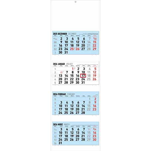 agenda 4 mois 'Madrid' allemand 4 langues bleu clair, Image 1