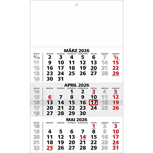 calendrier 3 mois 'Augsbourg' allemand gris, Image 1