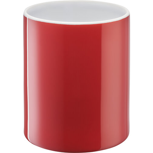 Kössinger Carina , rot/weiß, Steinzeug, 8,00cm x 9,50cm x 8,00cm (Länge x Höhe x Breite), Bild 2