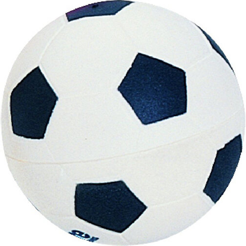 Fußball , schwarz/weiß, Material: Polyurethanschaum, 6,30cm x 6,30cm x 6,30cm (Länge x Höhe x Breite), Bild 1