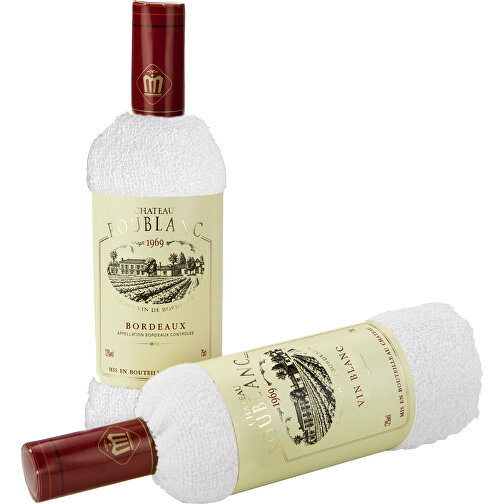 Wellness-Geschenkset: Château Frottee Blanc , weiss, 100 % Baumwolle, 6,00cm x 23,00cm x 6,00cm (Länge x Höhe x Breite), Bild 1