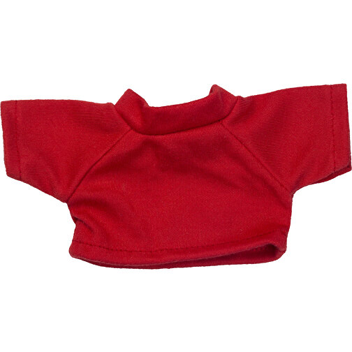 Mini-T-Shirt , rot, 100% Polyester, 8,00cm x 0,50cm x 15,00cm (Länge x Höhe x Breite), Bild 1