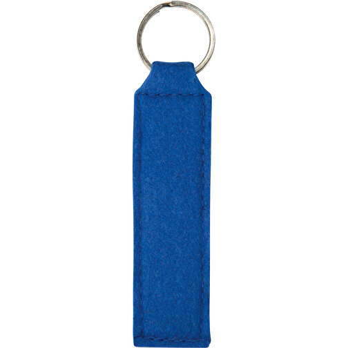 Polyesterfilz Schlüsselanhänger Rechteck , blau, Polyester, 11,00cm x 0,50cm x 3,00cm (Länge x Höhe x Breite), Bild 1