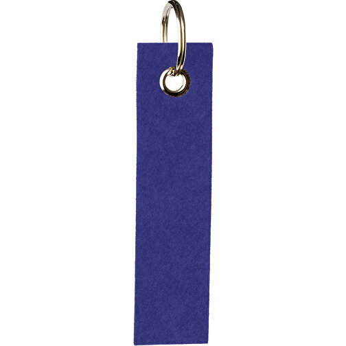 Polyesterfilz Schlüsselanhänger Schlaufe Rechteck , blau, Polyester, 14,00cm x 0,50cm x 3,50cm (Länge x Höhe x Breite), Bild 1