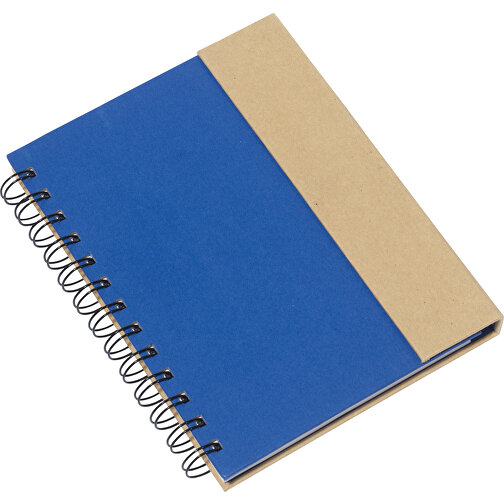 Notizbuch MAGNY , blau, natur, Papier, 18,00cm x 2,00cm x 13,60cm (Länge x Höhe x Breite), Bild 1