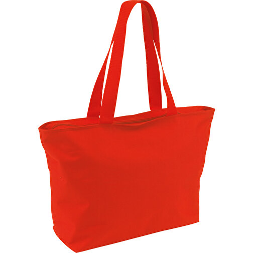 Shopper EASY , rot, 600D Polyester, 56,00cm x 36,00cm x 15,00cm (Länge x Höhe x Breite), Bild 1