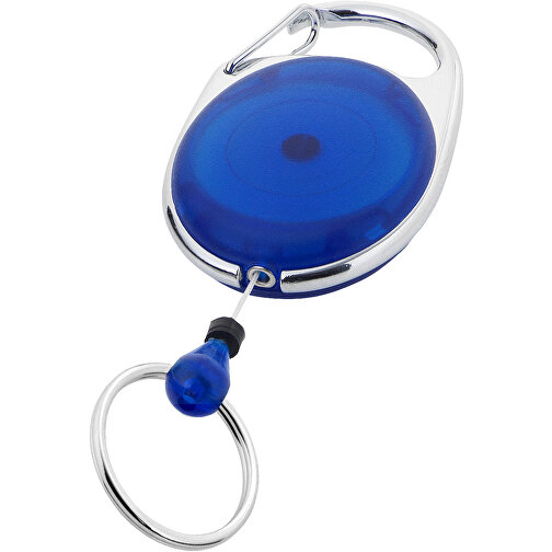 Gerlos Schlüsselkette Mit Rollerclip , blau, ABS Kunststoff, 3,50cm x 6,50cm x 1,00cm (Länge x Höhe x Breite), Bild 1