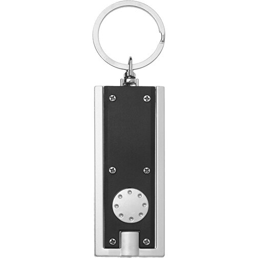 Castor LED-Schlüssellicht , schwarz / silber, ABS Kunststoff, 6,00cm x 0,50cm x 2,50cm (Länge x Höhe x Breite), Bild 1