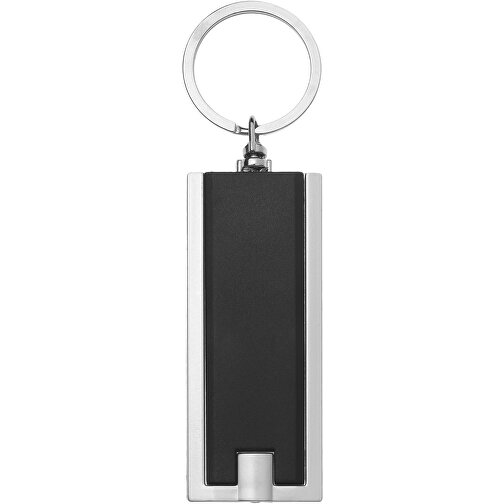 Castor LED-Schlüssellicht , schwarz / silber, ABS Kunststoff, 6,00cm x 0,50cm x 2,50cm (Länge x Höhe x Breite), Bild 2
