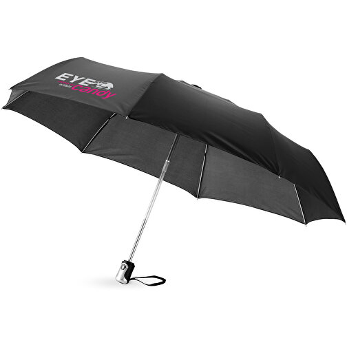 Alex 21,5' Vollautomatik Kompaktregenschirm , schwarz, Polyester, 28,00cm (Höhe), Bild 3