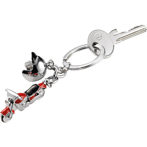 TROIKA Schlüsselanhänger KEY CRUISING , Troika, rot, schwarz, Metallguss, 11,40cm x 1,90cm x 3,50cm (Länge x Höhe x Breite), Bild 2