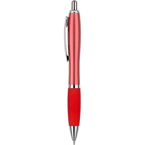 Kugelschreiber Santiago , Promo Effects, rot metallic, Kunststoff, 14,00cm (Länge), Bild 2