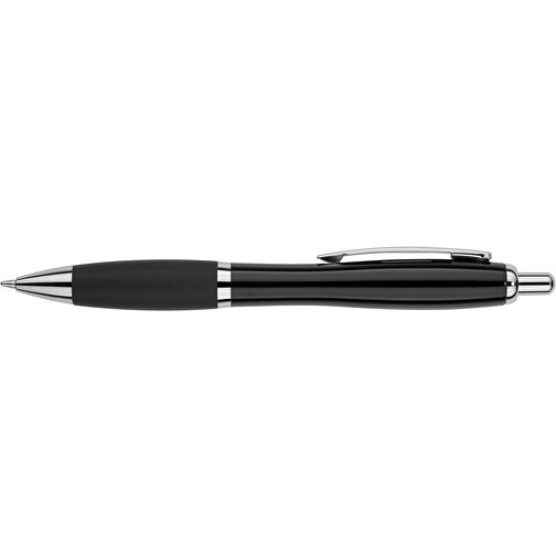 Kugelschreiber Santiago , Promo Effects, schwarz metallic, Kunststoff, 14,00cm (Länge), Bild 4