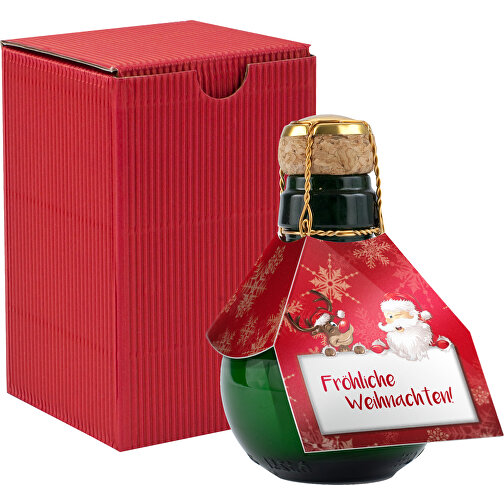 Kleinste Sektflasche: Fröhliche Weihnachten , Gemischt, 7,50cm x 12,00cm x 7,50cm (Länge x Höhe x Breite), Bild 1