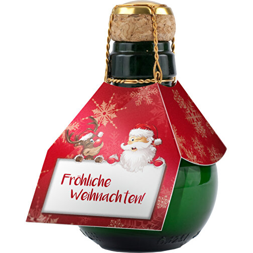 Kleinste Sektflasche: Fröhliche Weihnachten , Gemischt, 7,50cm x 12,00cm x 7,50cm (Länge x Höhe x Breite), Bild 2