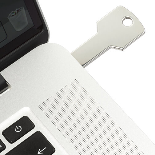 USB-Stick Schlüssel 2.0 4GB , Promo Effects MB , silber MB , 4 GB , Metall MB , 3 - 10 MB/s MB , 5,70cm x 2,40cm (Länge x Breite), Bild 3