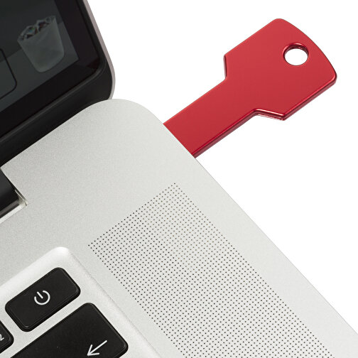 USB-Stick Schlüssel 2.0 8GB , Promo Effects MB , rot MB , 8 GB , Metall MB , 3 - 10 MB/s MB , 5,70cm x 2,40cm (Länge x Breite), Bild 3