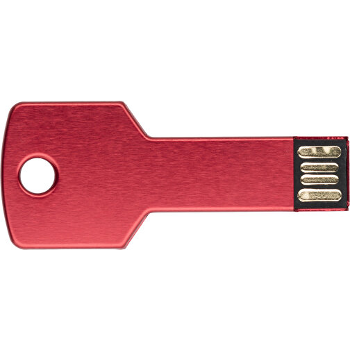 USB-Stick Schlüssel 2.0 2GB , Promo Effects MB , rot MB , 2 GB , Metall MB , 3 - 10 MB/s MB , 5,70cm x 2,40cm (Länge x Breite), Bild 1