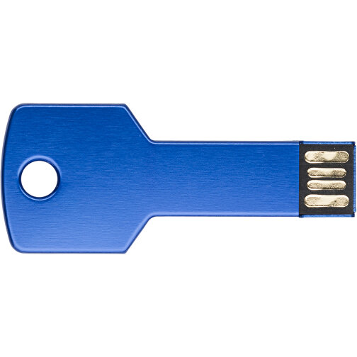 USB-Stick Schlüssel 2.0 8GB , Promo Effects MB , blau MB , 8 GB , Metall MB , 3 - 10 MB/s MB , 5,70cm x 2,40cm (Länge x Breite), Bild 1