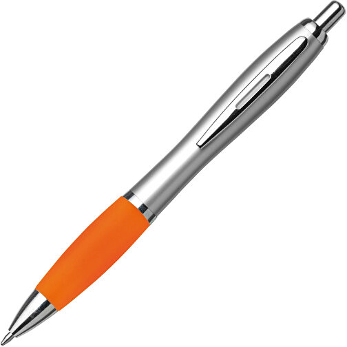 Kugelschreiber Aus Kunststoff Cardiff , orange, ABS, Plastik, AS, Stahl, 14,00cm (Höhe), Bild 2