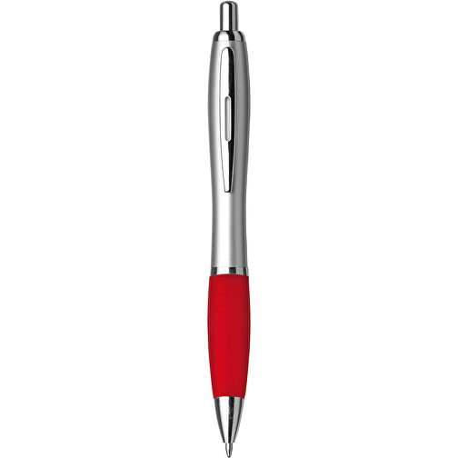 Kugelschreiber Aus Kunststoff Cardiff , rot, ABS, Plastik, AS, Stahl, 14,00cm (Höhe), Bild 1