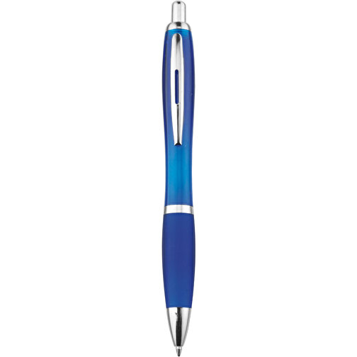 Kugelschreiber Newport , blau, ABS, Stahl, AS, 19,50cm x 1,10cm x 14,00cm (Länge x Höhe x Breite), Bild 1