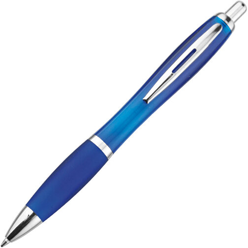Kugelschreiber Newport , blau, ABS, Stahl, AS, 19,50cm x 1,10cm x 14,00cm (Länge x Höhe x Breite), Bild 2