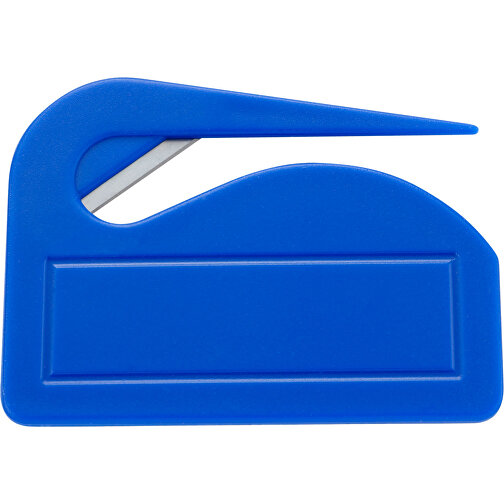 Brieföffner Aus Kunststoff Franco , kobaltblau, PS, Stahl, 7,00cm x 0,30cm x 5,20cm (Länge x Höhe x Breite), Bild 1