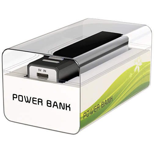 Power Bank Chantal Mit Kristall Box , Promo Effects, schwarz, Aluminium, 9,40cm x 2,20cm x 2,10cm (Länge x Höhe x Breite), Bild 5