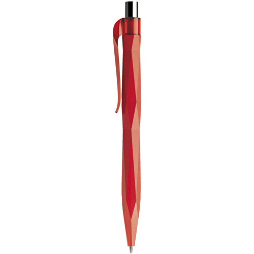 Prodir QS20 PMT Push Kugelschreiber , Prodir, rot/silber poliert, Kunststoff/Metall, 14,10cm x 1,60cm (Länge x Breite), Bild 2