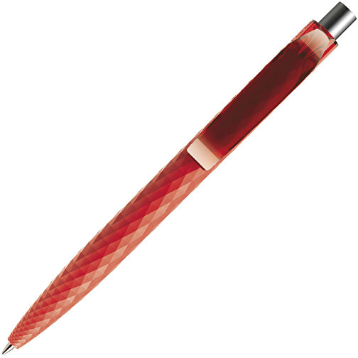 Prodir QS01 PRT Push Kugelschreiber , Prodir, rot/silber satiniert, Kunststoff/Metall, 14,10cm x 1,60cm (Länge x Breite), Bild 4