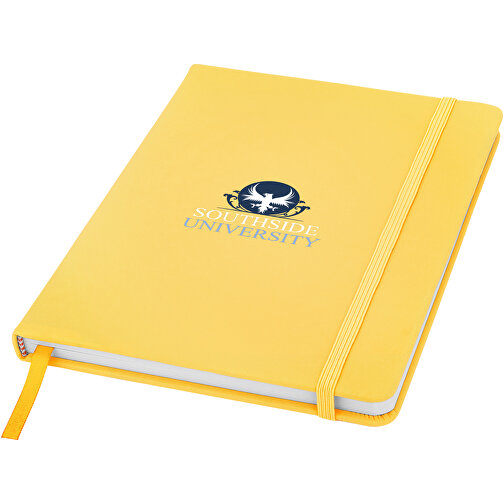 Spectrum A5 Hard Cover Notizbuch , gelb, PU Kunststoff, 21,10cm x 1,20cm x 14,00cm (Länge x Höhe x Breite), Bild 4