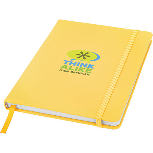 Spectrum A5 Hard Cover Notizbuch , gelb, PU Kunststoff, 21,10cm x 1,20cm x 14,00cm (Länge x Höhe x Breite), Bild 5