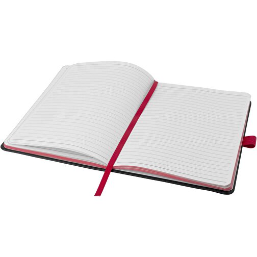 Colour-Edge A5 Hard Cover Notizbuch , schwarz / rot, PU Kunststoff, 21,00cm x 1,10cm x 14,00cm (Länge x Höhe x Breite), Bild 3