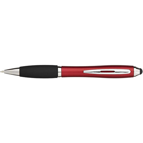 Nash Stylus Kugelschreiber Farbig Mit Schwarzem Griff , rot / schwarz, ABS Kunststoff, 13,70cm (Höhe), Bild 3