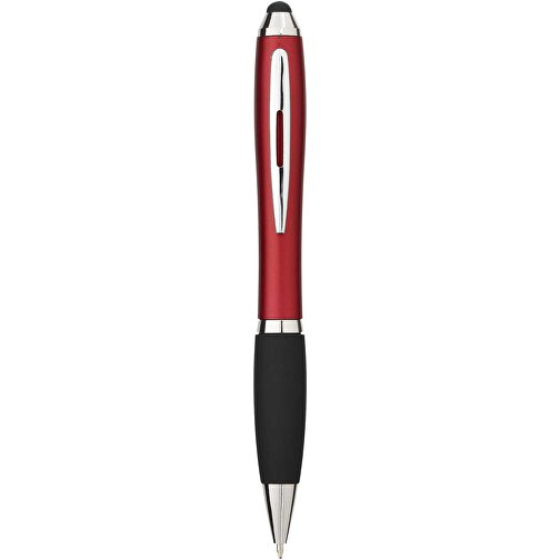 Nash Stylus Kugelschreiber Farbig Mit Schwarzem Griff , rot / schwarz, ABS Kunststoff, 13,70cm (Höhe), Bild 4