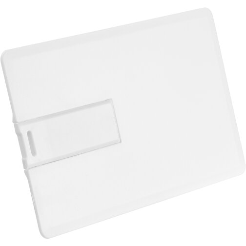 USB-Stick CARD Push 1GB Mit Verpackung , Promo Effects MB , weiss MB , 1 GB , Kunststoff MB , 3 - 10 MB/s MB , 8,40cm x 0,20cm x 5,20cm (Länge x Höhe x Breite), Bild 1