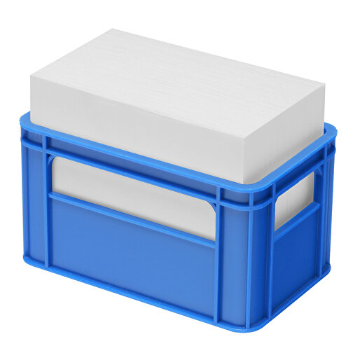 Zettelbox 'Getränkekasten' , blau, PS+PAP, 11,00cm x 6,20cm x 6,80cm (Länge x Höhe x Breite), Bild 1
