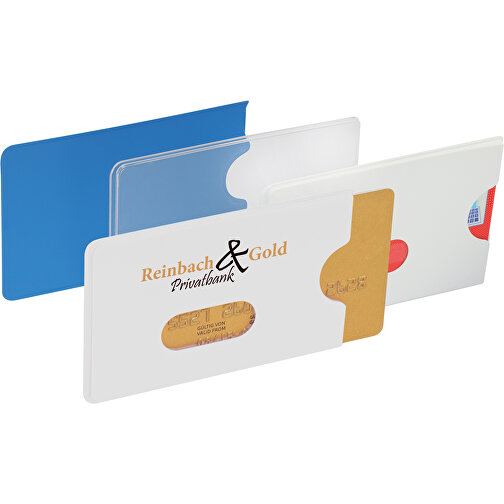 Kreditkartenhülle, Flexibel , weiss, PVC, 9,00cm x 0,20cm x 5,80cm (Länge x Höhe x Breite), Bild 2