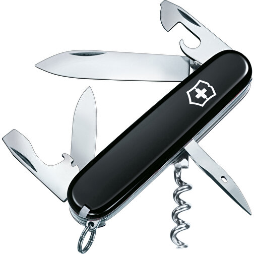SPARTAN - Victorinox Schweizer Messer , Victorinox, schwarz, hochlegierter, rostfreier Stahl, 9,10cm x 1,50cm x 2,65cm (Länge x Höhe x Breite), Bild 2