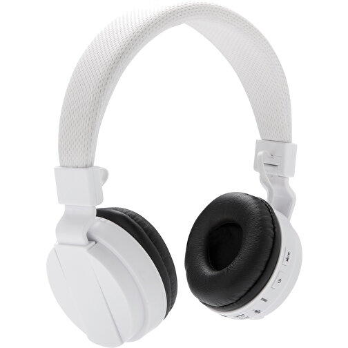 Faltbarer Wireless Kopfhörer, Weiß , weiß, ABS, 14,50cm x 17,50cm (Länge x Höhe), Bild 1