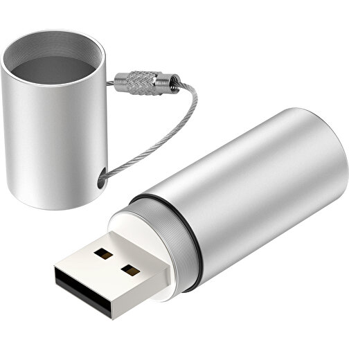 USB-Stick GAMBIT 4GB , Promo Effects MB , silber MB , 4 GB , Aluminium MB , 3 - 10 MB/s MB , 5,60cm (Länge), Bild 4