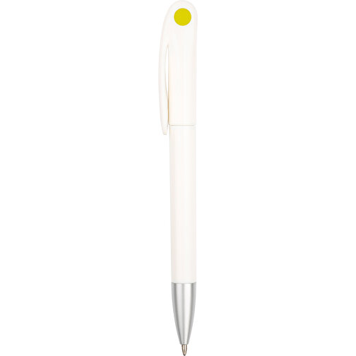 Kugelschreiber Nuit , Promo Effects, weiß / gelb, Kunststoff, 14,10cm (Länge), Bild 2